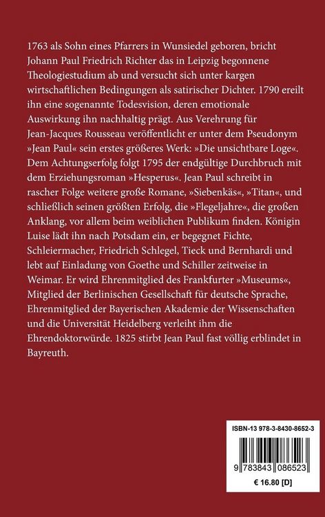 Produktbild: Die wunderbare Gesellschaft in der Neujahrsnacht / Des Feldpredigers Schmelzle Reise nach Fl&auml;tz