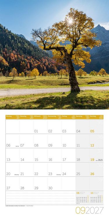 Produktbild: Alpen Kalender 2027 - 30x30 - Art12