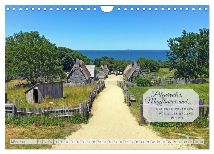 Produktbild: Neuengland USA Kalender 2026 (Wandkalender 2026 DIN A4 quer), CALVENDO Monatskalender