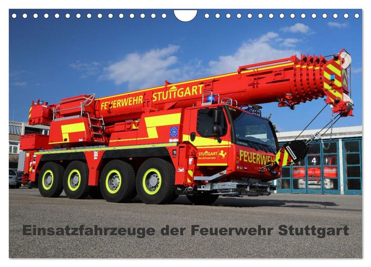 Produktbild: Einsatzfahrzeuge der Feuerwehr Stuttgart (Wandkalender 2026 DIN A4 quer), CALVENDO Monatskalender