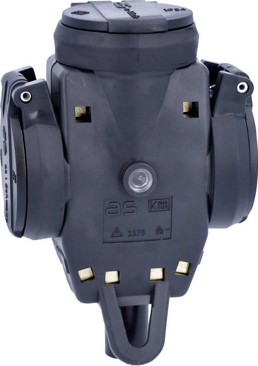 Produktbild: Stecker, Kupplungen 87142 Farbe schwarz Ausf&uuml;hrung Verteilersteckdose Zuleitung - L&auml;nge - m Steckdose 3-fach Schutzklass