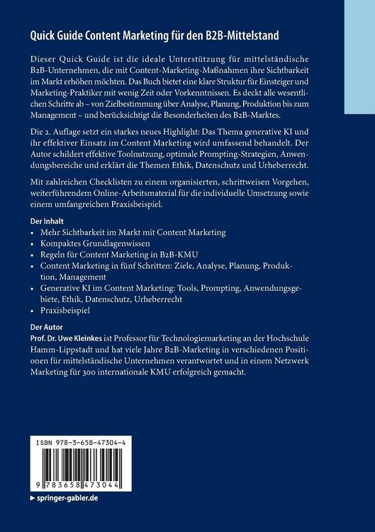 Produktbild: Quick Guide Content Marketing für den B2B-Mittelstand