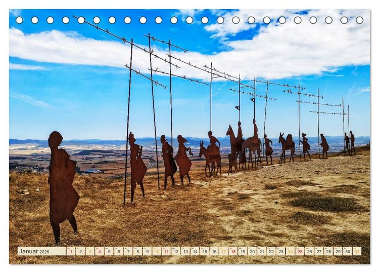 Produktbild: Buen Camino - pilgern auf dem Jakobsweg - Camino Franc&eacute;s (Tischkalender 2026 DIN A5 quer), CALVENDO Monatskalender