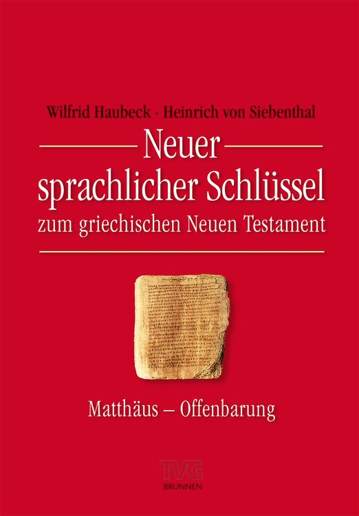 Produktbild: Neuer sprachlicher Schl&uuml;ssel zum griechischen Neuen Testament