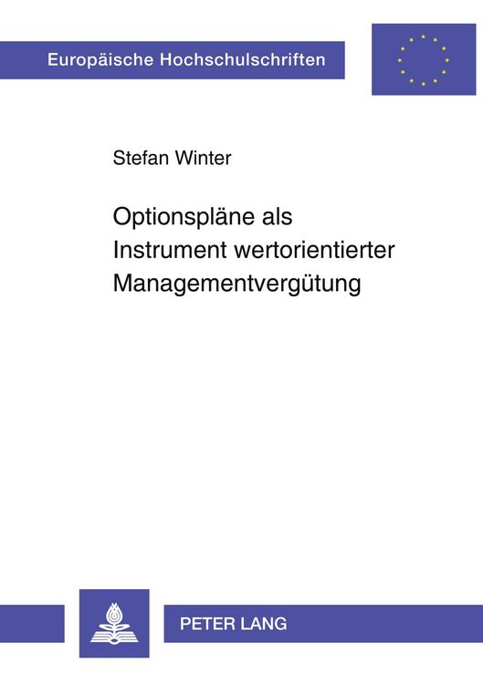 Produktbild: Optionspl&auml;ne als Instrument wertorientierter Managementverg&uuml;tung