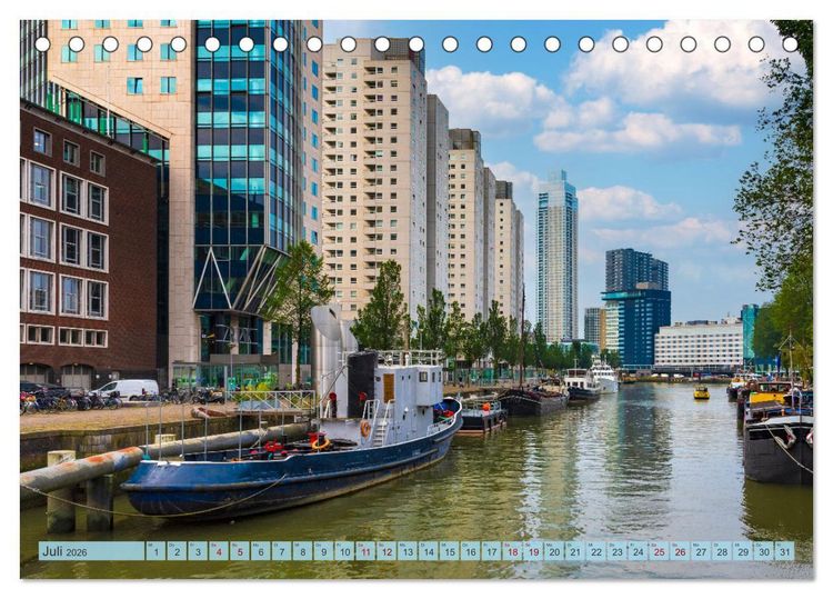 Produktbild: Rotterdam - modern und pulsierend (Tischkalender 2026 DIN A5 quer), CALVENDO Monatskalender