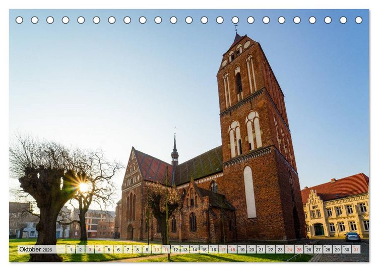 Produktbild: G&uuml;strow Impressionen (Tischkalender 2026 DIN A5 quer), CALVENDO Monatskalender