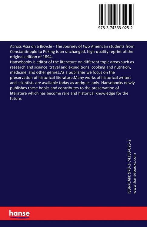 Produktbild: Across Asia on a Bicycle