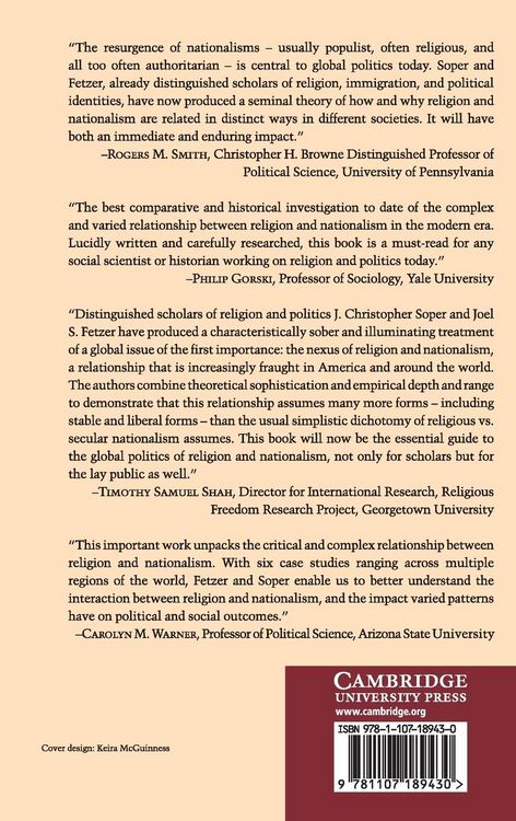 Produktbild: Religion and Nationalism in Global Perspective