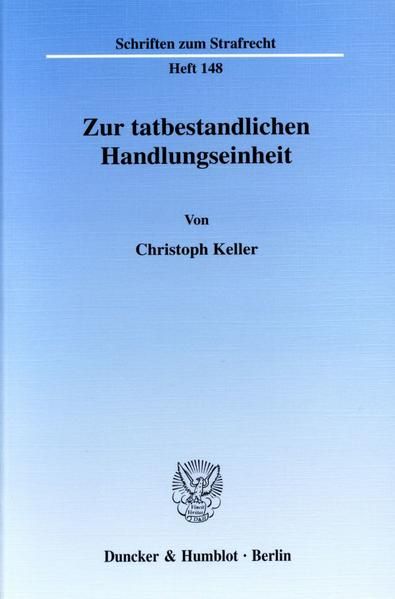 Produktbild: Zur tatbestandlichen Handlungseinheit.