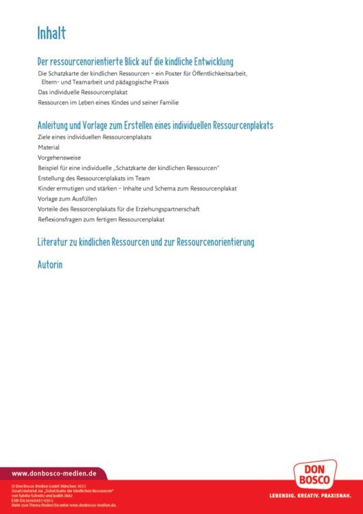 Produktbild: Schatzkarte der kindlichen Ressourcen
