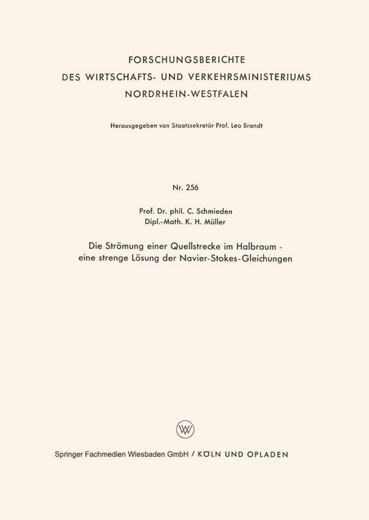 Produktbild: Die Str&ouml;mung einer Quellstrecke im Halbraum - eine strenge L&ouml;sung der Navier-Stokes-Gleichungen