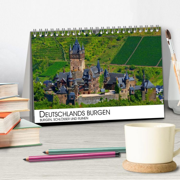 Produktbild: Deutschlands Burgen - Burgen, Schl&ouml;sser und Ruinen (Tischkalender 2026 DIN A5 quer), CALVENDO Monatskalender