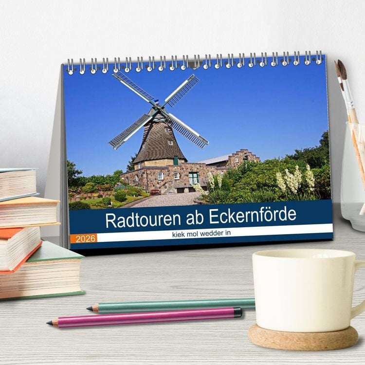 Produktbild: Radtouren ab Eckernf&ouml;rde (Tischkalender 2026 DIN A5 quer), CALVENDO Monatskalender