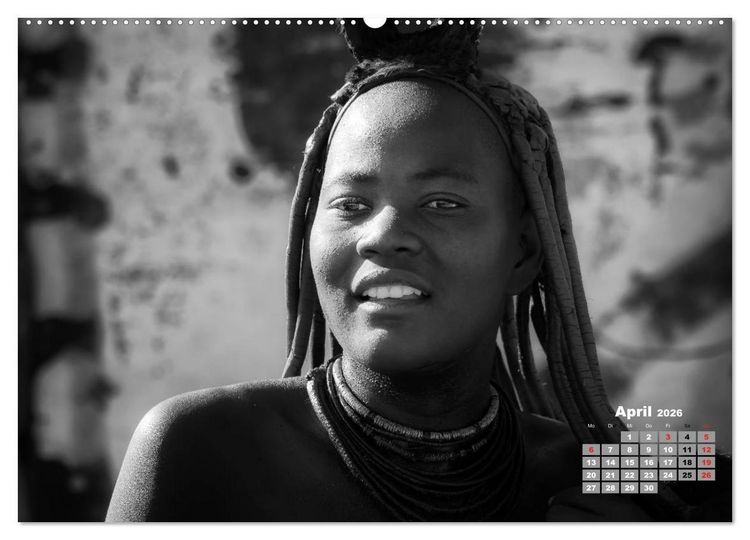 Produktbild: Namibia schwarzwei&szlig; (hochwertiger Premium Wandkalender 2026 DIN A2 quer), Kunstdruck in Hochglanz