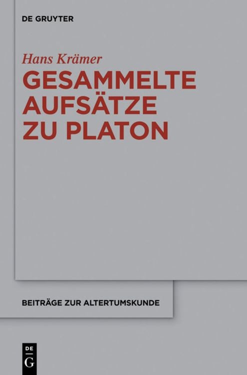 Bild vom Artikel Gesammelte Aufsätze zu Platon vom Autor Hans Krämer