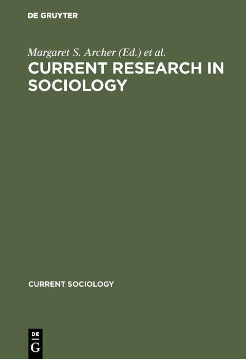 Produktbild: Current research in sociology