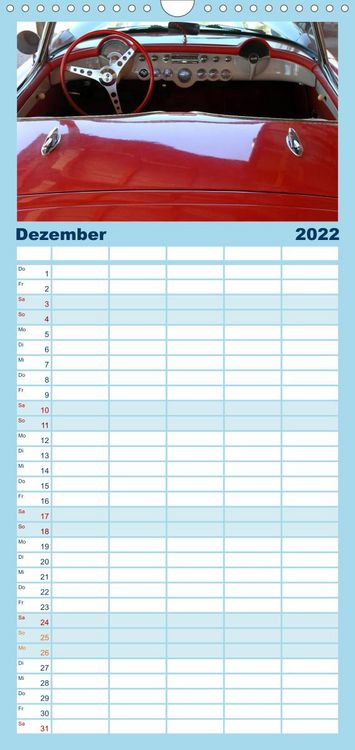 Produktbild: Familienplaner Classic Cars (Wandkalender 2022 , 21 cm x 45 cm, hoch)