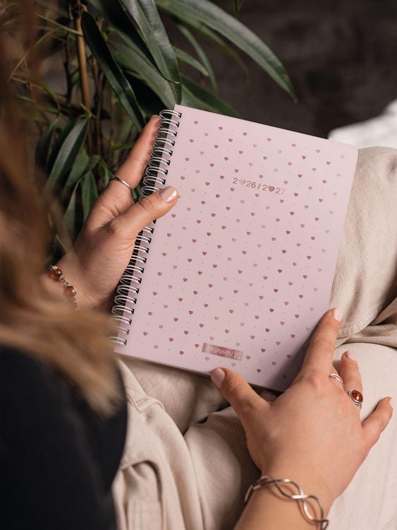 Produktbild: Sch&uuml;lerkalender Style 2026/2027 "Pretty Pink" | A5, Kunststoff