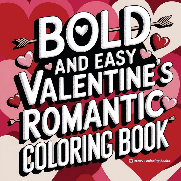 Produktbild: Bold and Easy Valentine's Romantic Coloring Book for Adults and Teens