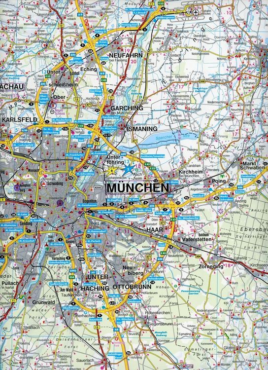Produktbild: Freytag & berndt Stra&szlig;enkarte Rund um M&uuml;nchen 1:150.000