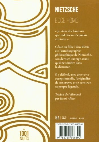 Produktbild: Ecce homo : comment on devient ce que l'on est