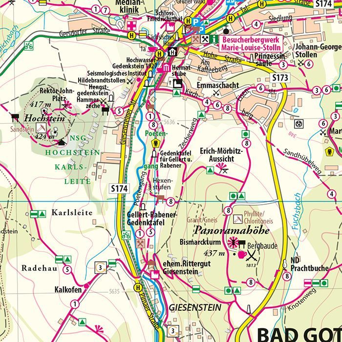 Produktbild: Bad Gottleuba-Berggie&szlig;h&uuml;bel und Umgebung 1 : 20 000