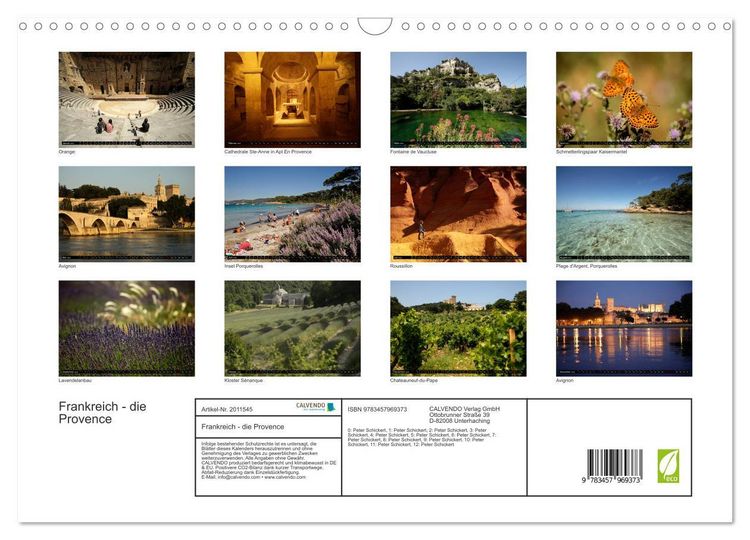 Produktbild: Frankreich - die Provence (Wandkalender 2026 DIN A3 quer), CALVENDO Monatskalender