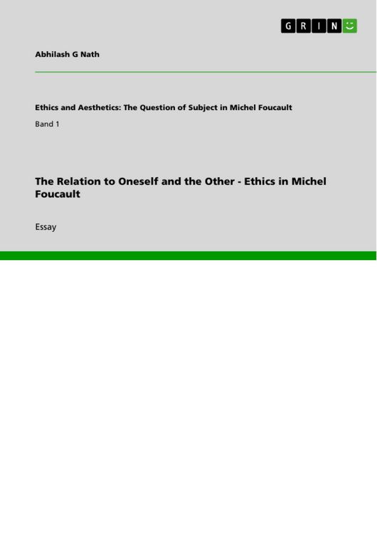 Produktbild: The Relation to Oneself and the Other - Ethics in Michel Foucault