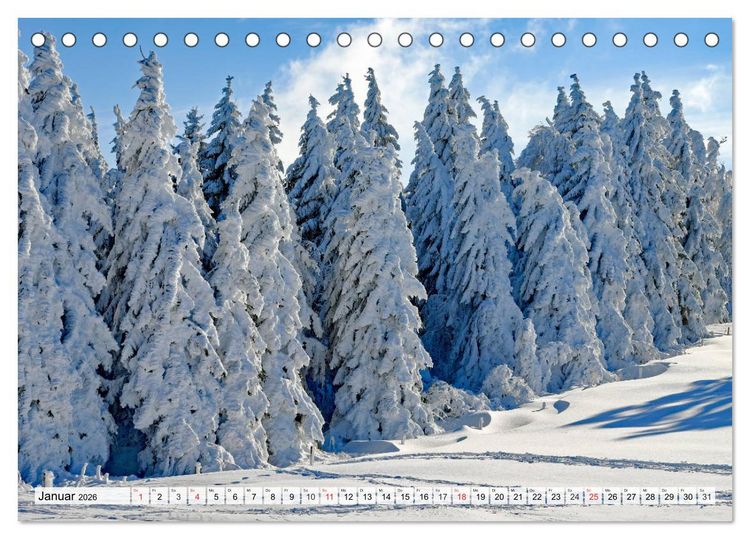 Produktbild: Winter. Zauberhafte Schneelandschaften (Tischkalender 2026 DIN A5 quer), CALVENDO Monatskalender