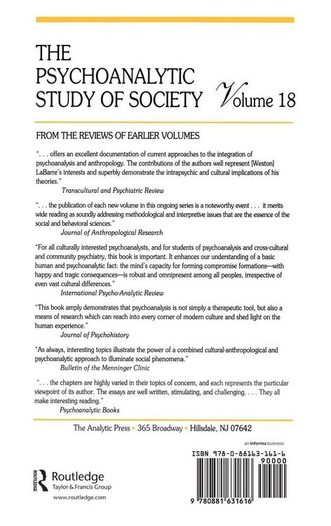 Produktbild: The Psychoanalytic Study of Society, V. 18