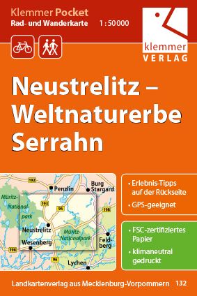 Produktbild: Klemmer Pocket Rad- und Wanderkarte Neustrelitz - Weltnaturerbe Serrahn