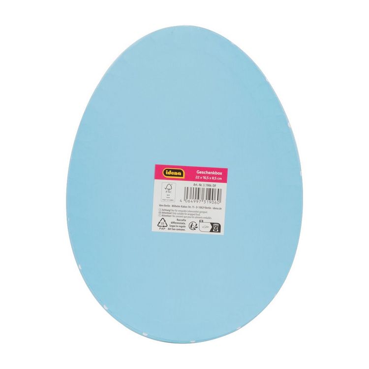 Produktbild: Idena Geschenkbox Ostern oval Hase wei&szlig; 16,5x22x8,5cm