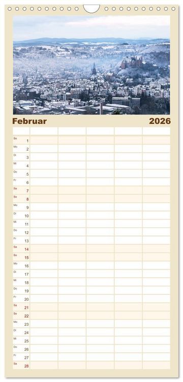 Produktbild: Familienplaner 2026 - M&auml;rchenhaftes Marburg mit 5 Spalten (Wandkalender, 21 x 45 cm) CALVENDO