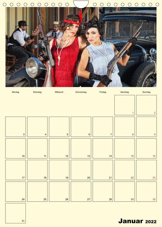 Produktbild: Die 20er Jahre. Gangster, Frauen und Kanonen (Wandkalender 2022 DIN A4 hoch)