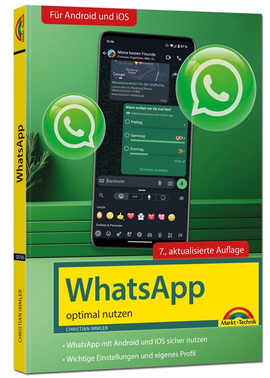 Produktbild: WhatsApp - optimal nutzen - 7. Auflage - neueste Version 2025; auch alle neuen KI-Funktionen erkl&auml;rt
