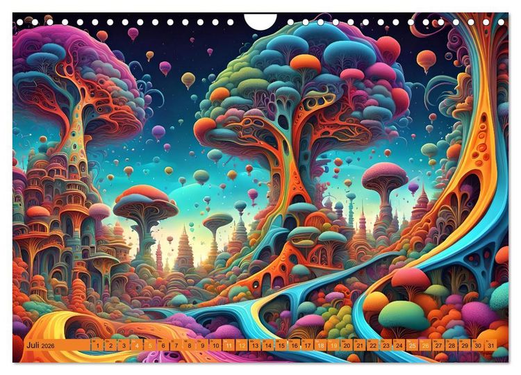 Produktbild: Traumwelten Surreale Landschaften (Wandkalender 2026 DIN A4 quer), CALVENDO Monatskalender
