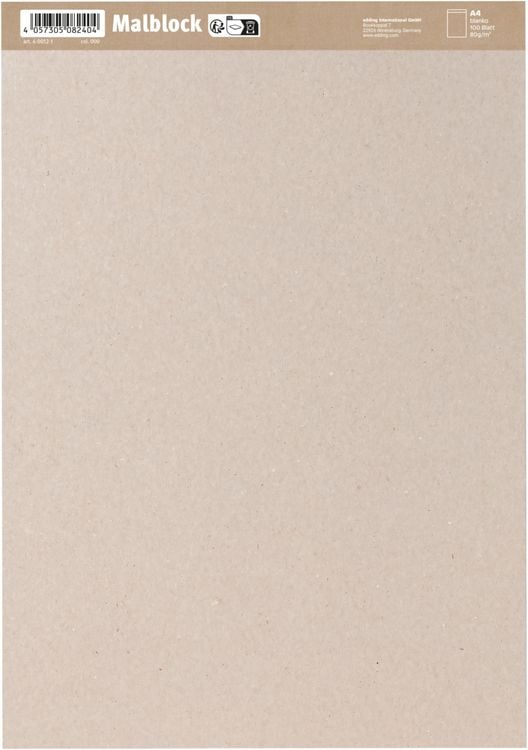 Produktbild: Edding share Malblock A4, blanko, 80g, 100 Blatt