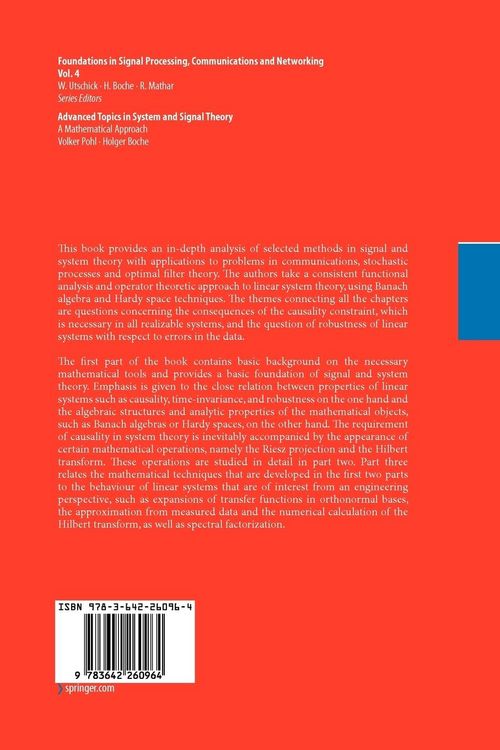 Produktbild: Advanced Topics in System and Signal Theory