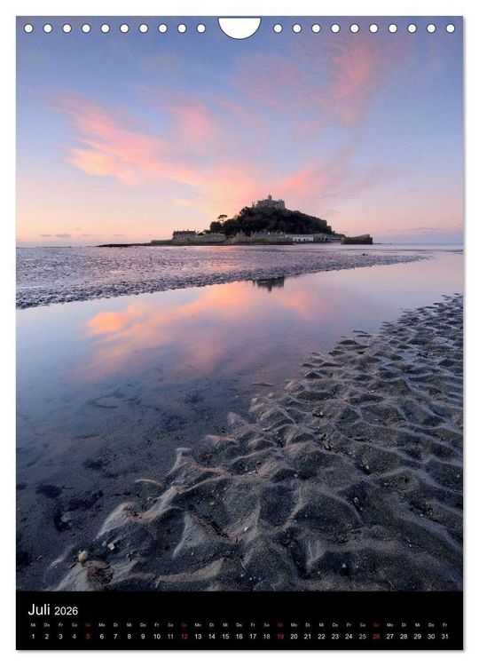 Produktbild: Cornwall - Die Sch&ouml;nheit der K&uuml;ste (Wandkalender 2026 DIN A4 hoch), CALVENDO Monatskalender