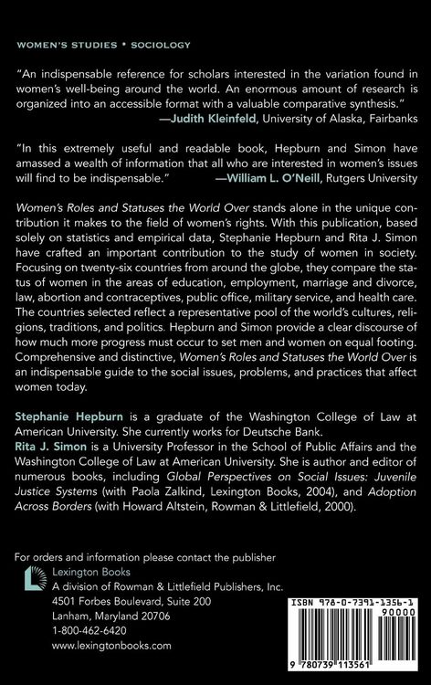Produktbild: Women's Roles and Statuses the World Over