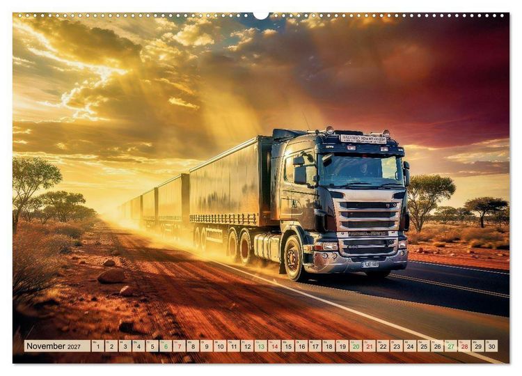 Produktbild: Road Train - LKW (hochwertiger Premium Wandkalender 2027 DIN A2 quer), Kunstdruck in Hochglanz