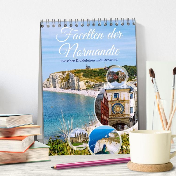 Produktbild: Facetten der Normandie. Zwischen Kreidefelsen und Fachwerk (Tischkalender 2027 DIN A5 hoch), CALVENDO Monatskalender
