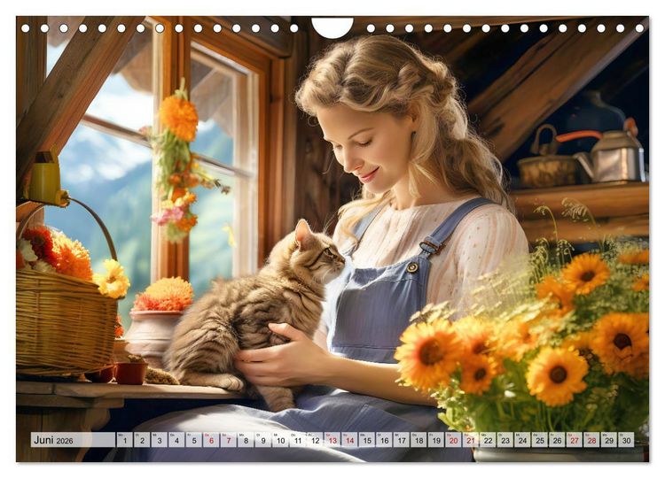 Produktbild: Alm Leben - Meine Liebe zum Bergbauernhof (Wandkalender 2026 DIN A4 quer), CALVENDO Monatskalender