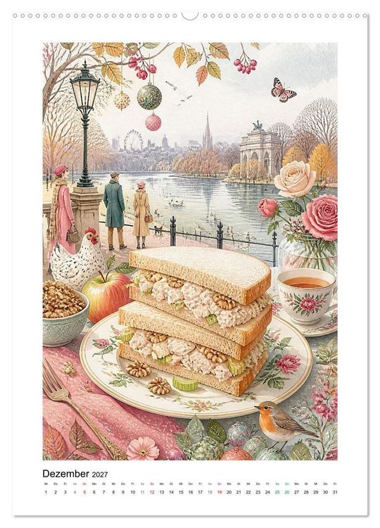 Produktbild: GEMALTE GAUMENFREUDEN - Sandwiches (Wandkalender 2027 DIN A2 hoch), CALVENDO Monatskalender