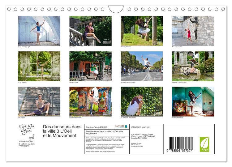 Produktbild: Des danseurs dans la ville 3 L'Oeil et le Mouvement (Calendrier mural 2026 DIN A4 vertical), CALVENDO calendrier mensuel