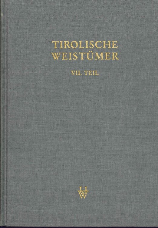 Produktbild: Tirolische Weist&uuml;mer, VII. Teil: Oberinntal