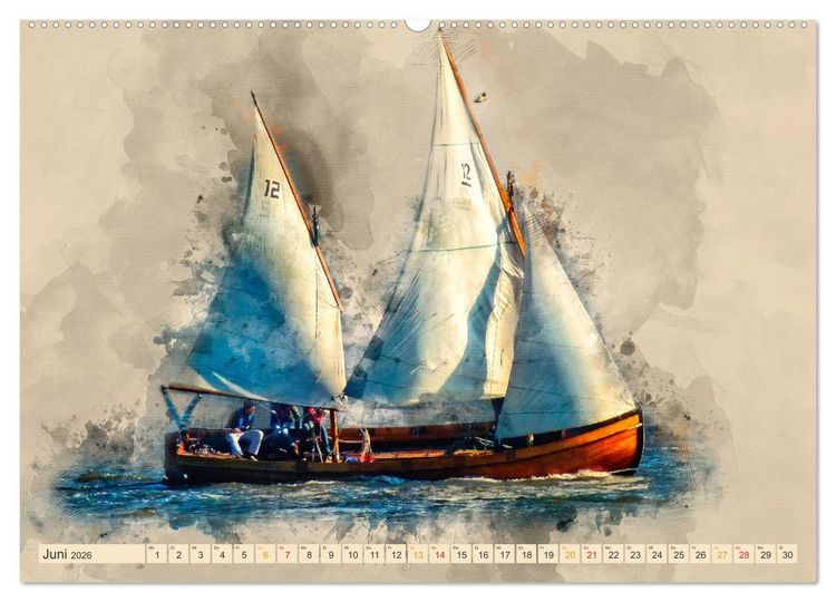 Produktbild: Ich liebe Segeln (hochwertiger Premium Wandkalender 2026 DIN A2 quer), Kunstdruck in Hochglanz