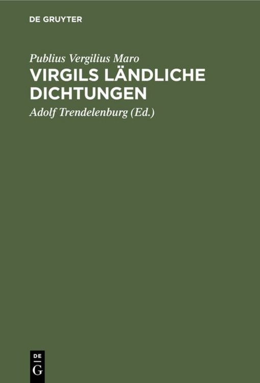 Produktbild: Virgils l&auml;ndliche Dichtungen