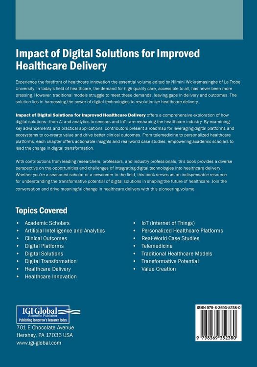 Produktbild: Impact of Digital Solutions for Improved Healthcare Delivery